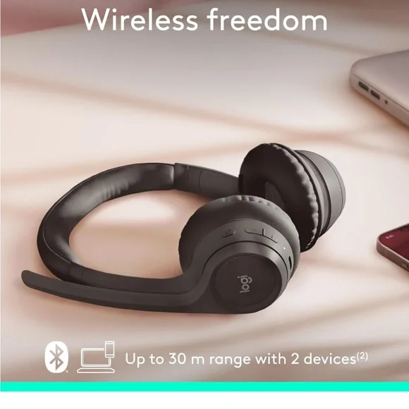 Logitech H600 Wireless Over-Ear Headset – Black – NEW - Picture 4 of 11